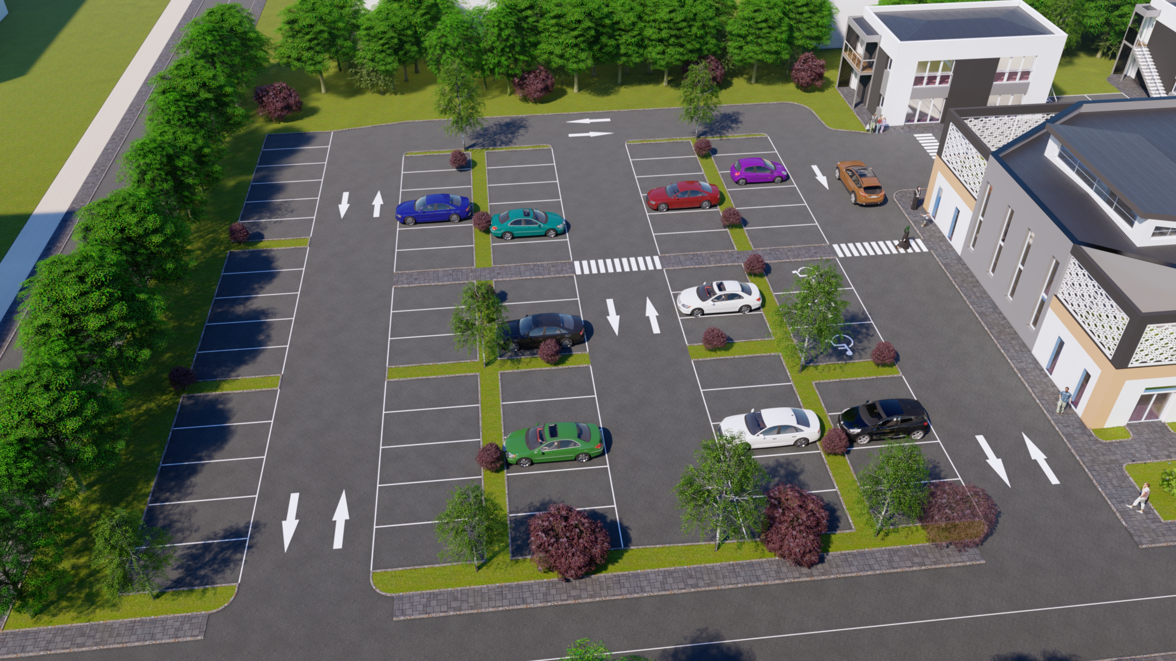 Parking et vue d'ensemble